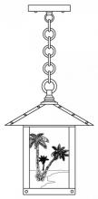  TRH-9PTTN-P - 9" timber ridge pendant with palm tree  filigree