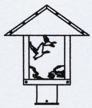 Arroyo Craftsman TRP-12GSF-RC - 12" timber ridge post mount with goose filigree