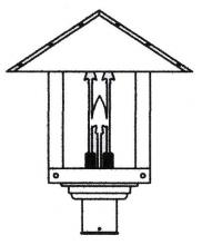  TRP-16ARTN-MB - 16" timber ridge post mount with arrow filigree