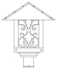  TRP-16ASCS-BK - 16" timber ridge post mount with ashbury  filigree