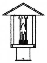 Arroyo Craftsman TRP-9ARWO-BK - 9" timber ridge post mount with arrow filigree