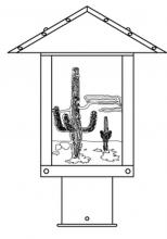  TRP-9CTM-S - 9" timber ridge post mount with cactus filigree