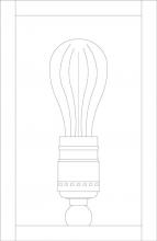  VIS-8AM-P - 8" vintage sconce