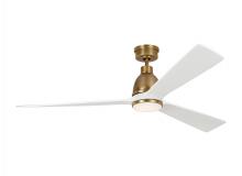  3BRYSM60HABD - Bryden Smart 60" Dimmable Indoor/Outdoor Integrated LED Antique Brass Ceiling Fan