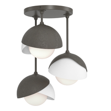  121374-SKT-07-02-GG0711 - Brooklyn 3-Light Double Shade Semi-Flush