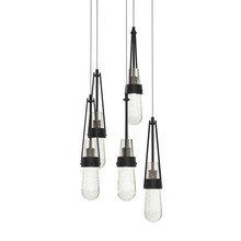 Hubbardton Forge 131120-SKT-LONG-10-YG0434 - Link 5-Light Blown Glass Pendant