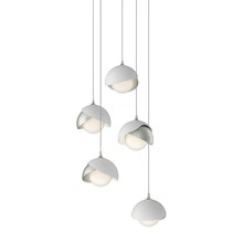 Hubbardton Forge 131125-SKT-LONG-85-02-GG0711 - Brooklyn 5-Light Double Shade Pendant