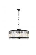  1203D35MB/RC - Chelsea 10 Light Matte Black Chandelier Clear Royal Cut Crystal