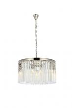  1208D26PN/RC - Sydney 8 Light Polished Nickel Chandelier Clear Royal Cut Crystal