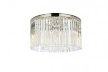  1208F26PN/RC - Sydney 8 Light Polished Nickel Flush Mount Clear Royal Cut Crystal