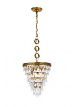  1219D13BR/RC - Nordic 3 Lights Brass Pendant