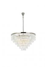  1231D44PN/RC - Sydney 33 light polished nickel Chandelier Clear Royal Cut Crystal