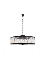  1233G43MB/RC - Chelsea 10 Light Matte Black Chandelier Clear Royal Cut Crystal