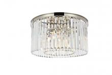  1238F26PN/RC - Sydney 8 Light Polished Nickel Flush Mount Clear Royal Cut Crystal