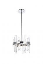  2200D12C - Serena 12 Inch Crystal Round Pendant in Chrome