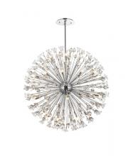  2550D50C - Vera 50 inch crystal starburst round pendant in chrome