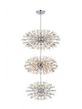  2550G48L3C - Vera 48 inch three tiers crystal starburst chandelier in chrome