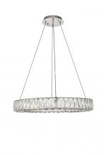  3503D23C - Monroe Integrated LED Chip Light Chrome Chandelier Clear Royal Cut Crystal