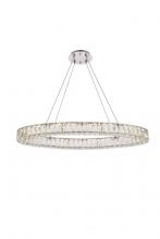  3503D36C - Monroe 36 Inch LED Oval Single Pendant in Chrome