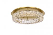  3503F22G - Monroe 22 Inch LED Single Flush Mount in Gold