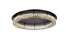  3503F33BK - Monroe 33 Inch LED Single Flush Mount in Black