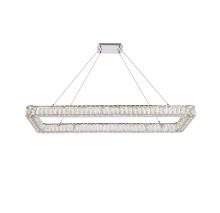  3504D50L1C - Monroe 50 Inch LED Single Rectangle Pendant in Chrome