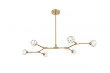  3508D50G - Zayne 6 Light Pendant in Gold