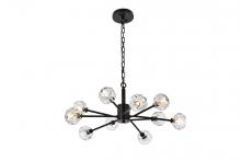  3509D29BK - Graham 10 Light Pendant in Black