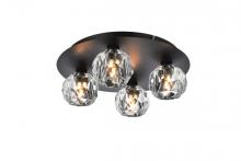  3509F14BK - Graham 4 Light Ceiling Lamp in Black