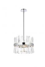  6200D16C - Serephina 16 Inch Crystal Round Pendant Light in Chrome