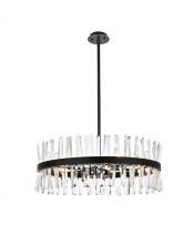  6200D32BK - Serephina 32 Inch Crystal Round Chandelier Light in Black