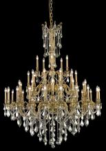  9245G54FG-GT/RC - Rosalia 45 Light French Gold Chandelier Golden Teak (Smoky) Royal Cut Crystal