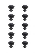  KB2022-MB-10PK - Irvin 1.3" Matte Black Square Knob Multipack (Set of 10)