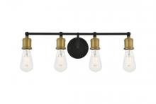  LD4028W22BRB - Serif 4 light brass and black Wall Sconce