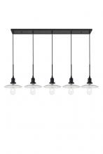  LD4040D48BK - Waltz 5 Light Black Pendant