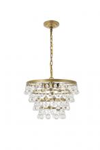  LD5016D17BR - Kora 5 Light Brass Pendant