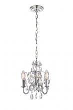  LD5020D9C - Kaede Collection Pendant D9.5 H12.2 Lt:3 Chrome Finish