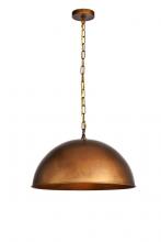  LD6013D20BR - Merce Collection Pendant D20 H12.75 Lt:1 Manual Brass Finish