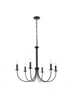  LD7041D32BK - Brielle 6 lights pendant in black