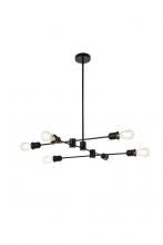  LD7051D31BK - Xavier 6 lights pendant in black