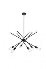  LD7054D32BK - Armin 6 lights pendant in black