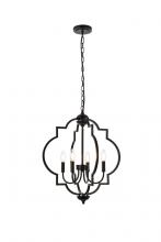  LD7065D20BK - Sandara 4 lights pendant in black