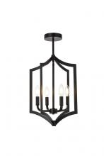  LD7068F14BK - Kiera 4 lights pendant in black