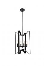  LD7072D14BK - Hoffman 4 lights pendant in black