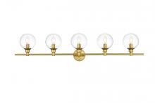  LD7318W47BRA - Jaelynn 5 Light Brass and Clear Bath Sconce