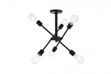  LD8003D17BLA - Axel 6 Lights Black Flushmount