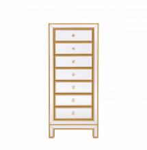  MF72047G - Lingerie Chest 7 drawers 18in. W x 15in. D x 42in. H in gold