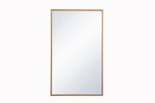  MR571728BRS - Metal mirror medicine cabinet 17 inch x 28 inch in Brass