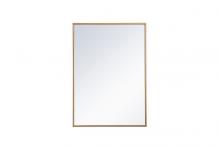  MR572028BRS - Metal mirror medicine cabinet 20 inch x 28 inch in Brass