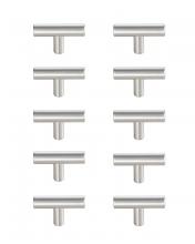  PL400-1-NK-10PK - Quinn Brushed Nickel T Pull Multipack (Set of 10)